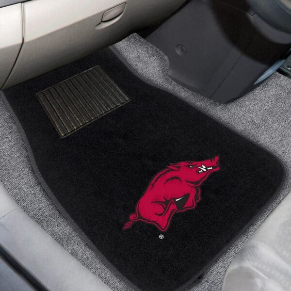 Arkansas Razorbacks Embroidered Car Mat Set - 2 Pieces-17594