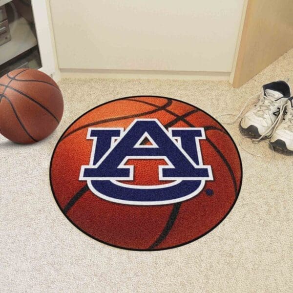 Auburn Tigers Basketball Rug - 27in. Diameter