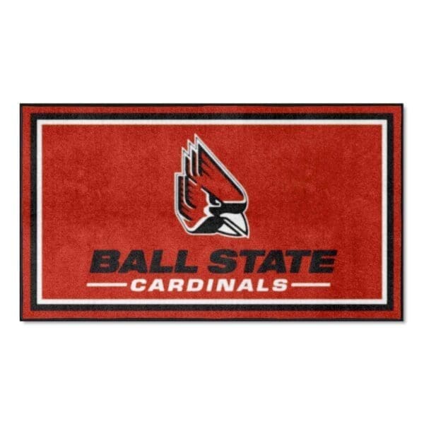 NCAA - Ball State University Cardinals - 3ft. x 5ft. Plush Area Rug - Image 2