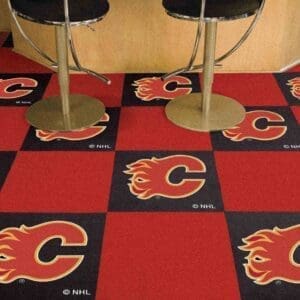 Calgary Flames Team Carpet Tiles - 45 Sq Ft.-10684