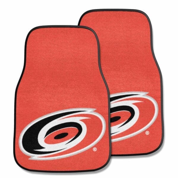 NHL - Carolina Hurricanes - Front Carpet Car Mat Set - 2 Pieces - Image 2