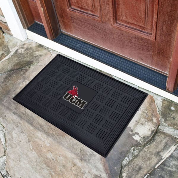 Central Missouri Mules Heavy Duty Vinyl Medallion Door Mat - 19.5in. x 31in.-17098