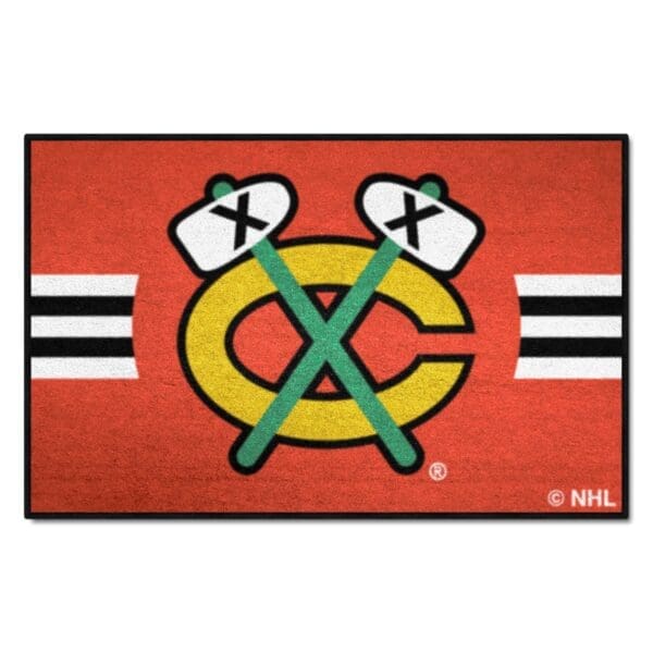 NHL - Chicago Blackhawks - Starter Mat Accent Rug - 19in. x 30in. Uniform Alternate Design - Image 2