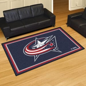 Columbus Blue Jackets 5ft. x 8 ft. Plush Area Rug-10578