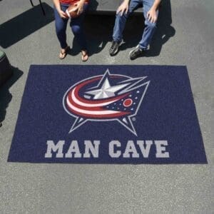 Columbus Blue Jackets Man Cave Ulti-Mat Rug - 5ft. x 8ft.-14419