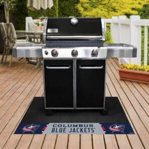 Columbus Blue Jackets Vinyl Grill Mat - 26in. x 42in.-14232
