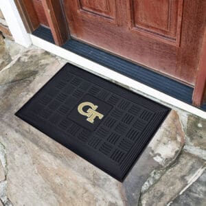 Georgia Tech Yellow Jackets Heavy Duty Vinyl Medallion Door Mat - 19.5in. x 31in.-11356