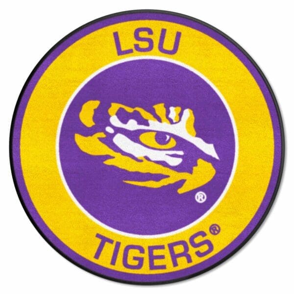 NCAA - Louisiana State University Tigers - Roundel Rug - 27in. Diameter - Image 2