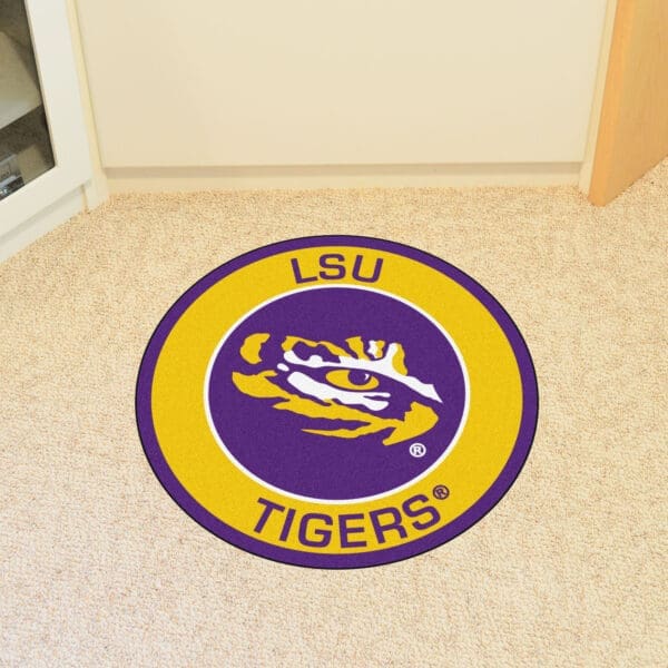 LSU Tigers Roundel Rug - 27in. Diameter-18616