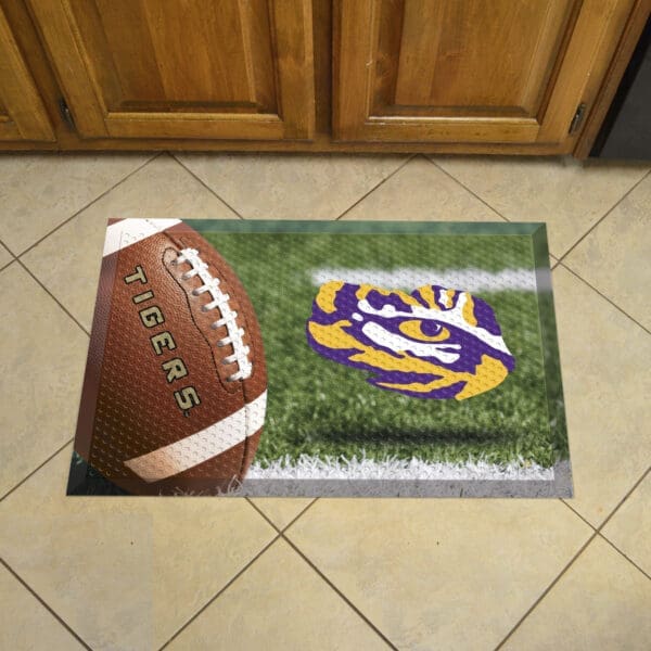 LSU Tigers Rubber Scraper Door Mat-19190