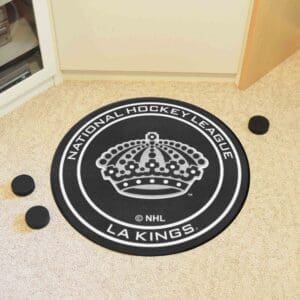 Los Angeles Kings Hockey Puck Rug - 27in. Diameter-10649