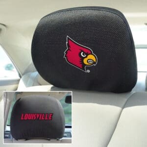 Louisville Cardinals Embroidered Head Rest Cover Set - 2 Pieces-12578