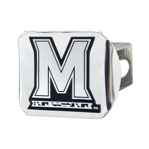 NCAA - University of Maryland Terrapins - Chrome Metal Hitch Cover with Chrome Metal 3D Emblem - Image 2