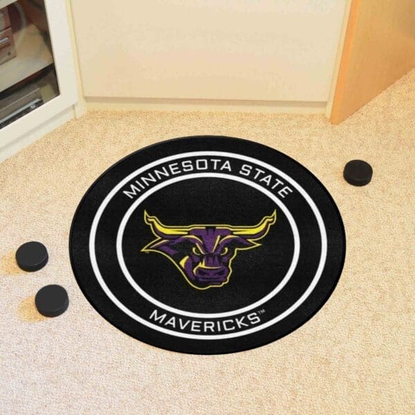 Minnesota State - Mankato Mavericks Hockey Puck Rug - 27in. Diameter-19529