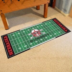 Nebraska Cornhuskers Field Runner Mat - 30in. x 72in. - Blackshirts Alternate Logo-10342