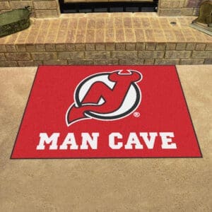 New Jersey Devils Man Cave All-Star Rug - 34 in. x 42.5 in.-14453