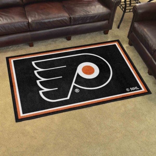 Philadelphia Flyers 4ft. x 6ft. Plush Area Rug-10489