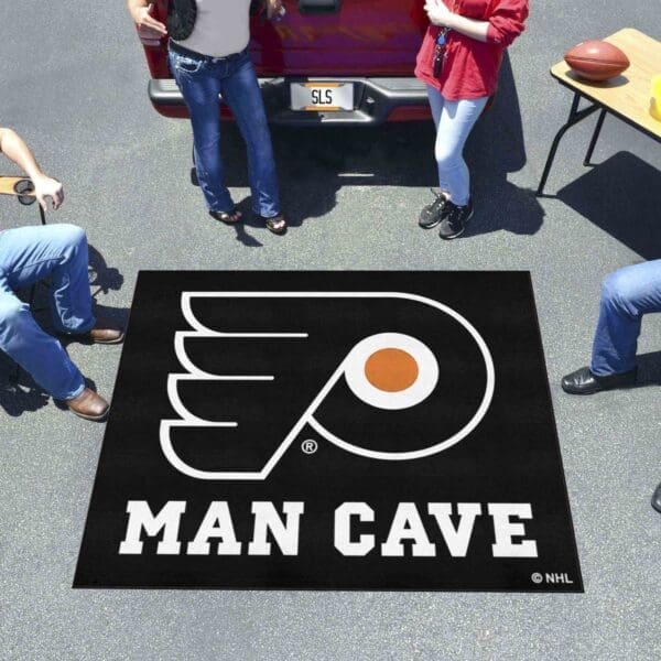 Philadelphia Flyers Man Cave Tailgater Rug - 5ft. x 6ft.-14472