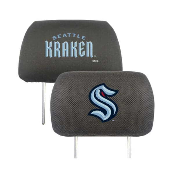 NHL - Seattle Kraken - Embroidered Head Rest Cover Set - 2 Pieces - Image 2