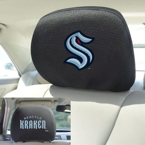 Seattle Kraken Kraken Embroidered Head Rest Cover Set - 2 Pieces-31964