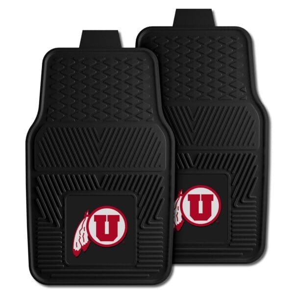 NCAA - University of Utah Utes - Heavy Duty Car Mat Set - 2 Pieces - Image 2