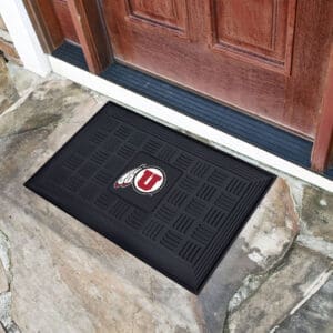 Utah Utes Heavy Duty Vinyl Medallion Door Mat - 19.5in. x 31in.-11388