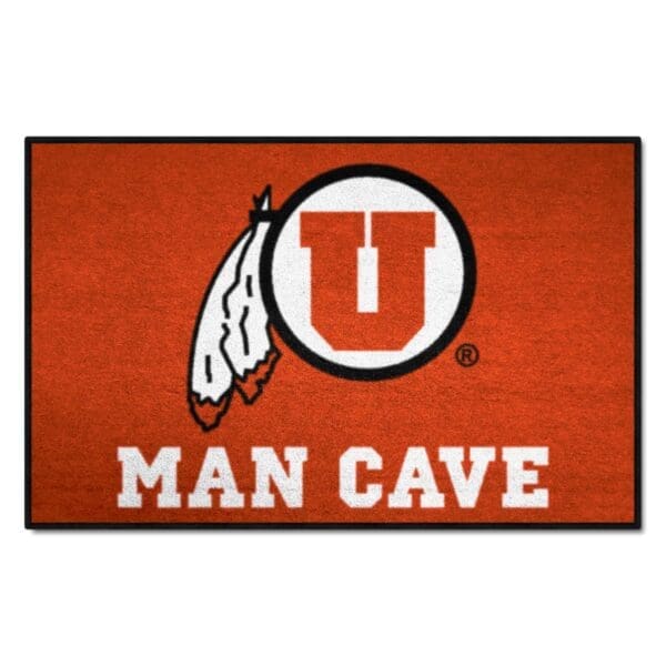 NCAA - University of Utah Utes - Man Cave Starter Mat Accent Rug - 19in. x 30in. - Image 2