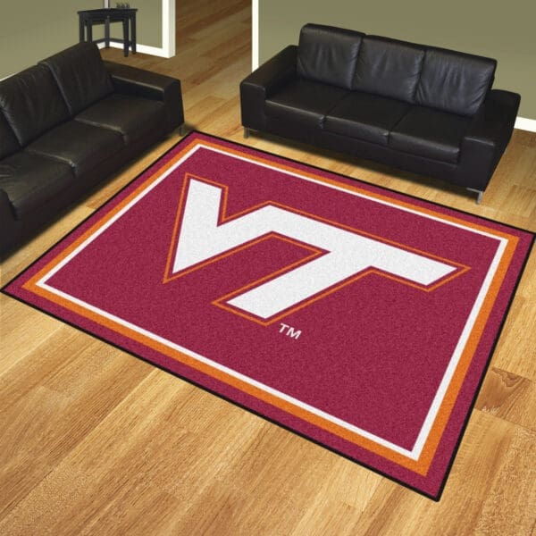Virginia Tech Hokies 8ft. x 10 ft. Plush Area Rug-17574