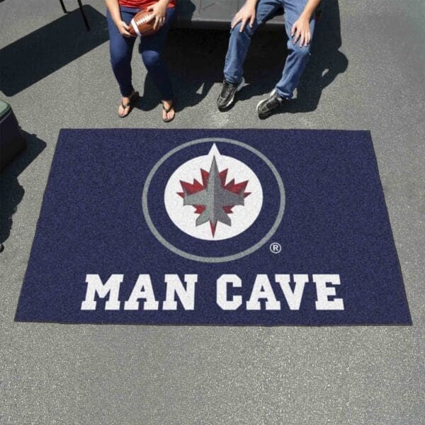 Winnipeg Jets Man Cave Ulti-Mat Rug - 5ft. x 8ft.-14507