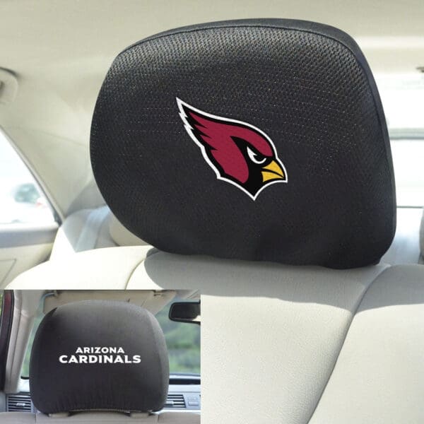 Arizona Cardinals Embroidered Head Rest Cover Set - 2 Pieces-12488