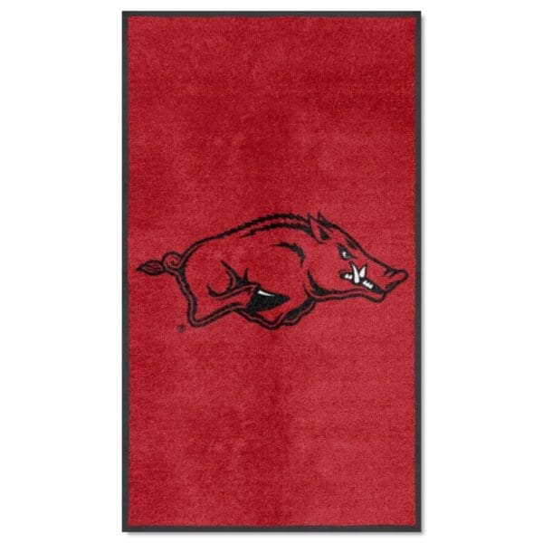 NCAA - University of Arkansas Razorbacks - 3X5 High-Traffic Mat with Durable Rubber Backing - Portrait Orientation - Image 2