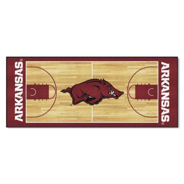 NCAA - University of Arkansas Razorbacks - Court Runner Rug - 30in. x 72in. - Image 2