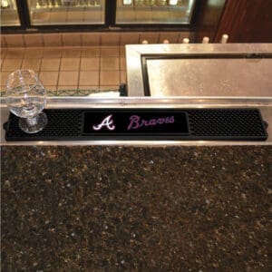 Atlanta Braves Bar Drink Mat - 3.25in. x 24in.-14047