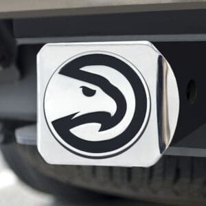 Atlanta Hawks Chrome Metal Hitch Cover with Chrome Metal 3D Emblem-22717