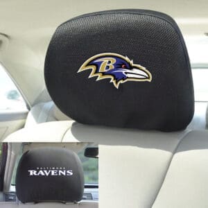 Baltimore Ravens Embroidered Head Rest Cover Set - 2 Pieces-12490