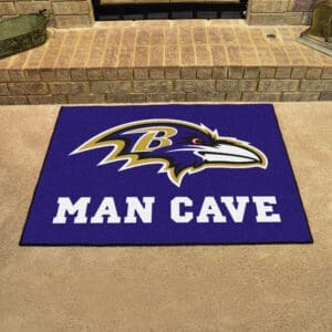 Baltimore Ravens Man Cave All-Star Rug - 34 in. x 42.5 in.-14268