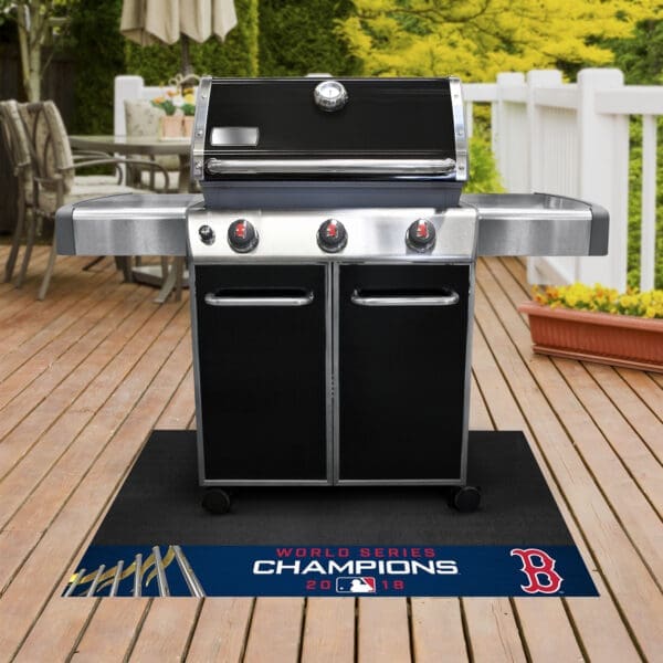 Boston Red Sox 2018 World Series Champions Vinyl Grill Mat - 26in. x 42in.-25701