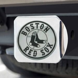 Boston Red Sox Chrome Metal Hitch Cover with Chrome Metal 3D Emblem-15635