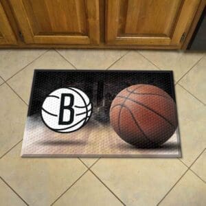 Brooklyn Nets Rubber Scraper Door Mat-19096