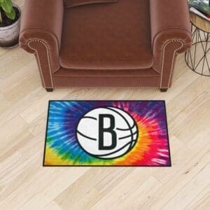 Brooklyn Nets Tie Dye Starter Mat Accent Rug - 19in. x 30in.-34371