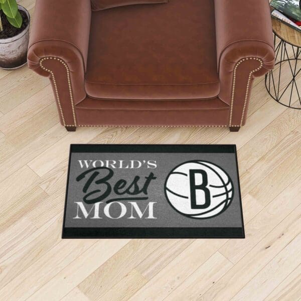 Brooklyn Nets World's Best Mom Starter Mat Accent Rug - 19in. x 30in.-34171
