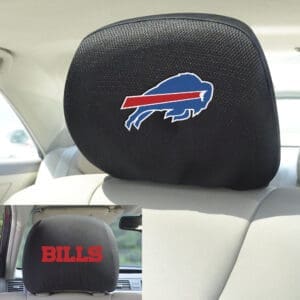 Buffalo Bills Embroidered Head Rest Cover Set - 2 Pieces-12491
