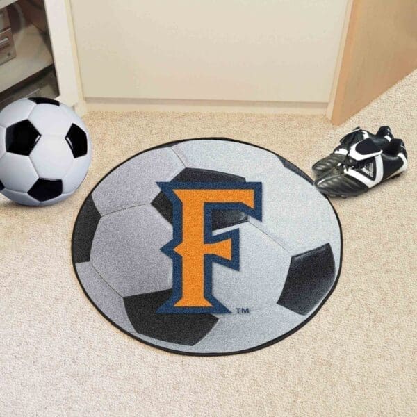 Cal State - Fullerton Titans Soccer Ball Rug - 27in. Diameter-343