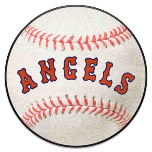 MLB Retro - Anaheim Angels - Baseball Rug - 27in. Diameter - Image 2