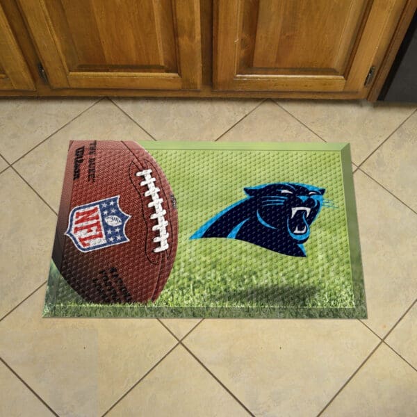 Carolina Panthers Rubber Scraper Door Mat-18944