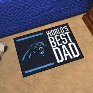 Carolina Panthers Starter Mat Accent Rug - 19in. x 30in. World's Best Dad Starter Mat-18161