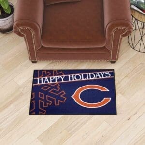Chicago Bears Starter Mat Accent Rug - 19in. x 30in. Happy Holidays Starter Mat-17628