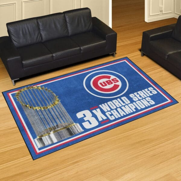Chicago Cubs Dynasty 5ft. x 8 ft. Plush Area Rug-36033