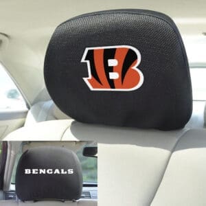 Cincinnati Bengals Embroidered Head Rest Cover Set - 2 Pieces-12494