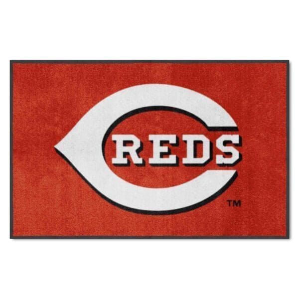 MLB - Cincinnati Reds - 4X6 High-Traffic Mat with Durable Rubber Backing - Landscape Orientation - Image 2